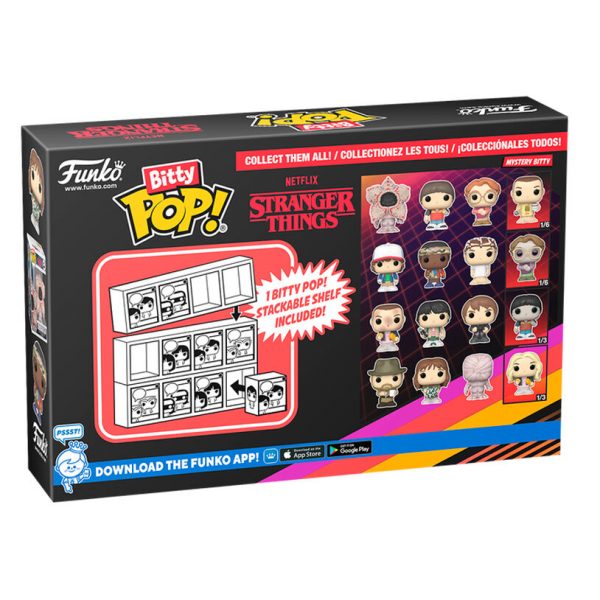 Blister 4 figuras Bitty POP Stranger Things Hopper - Imagen 3
